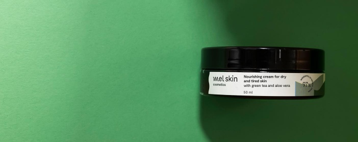 Kompozycja - Mel Skin nourishing cream for dry and fatigued skin with green tea and aloe