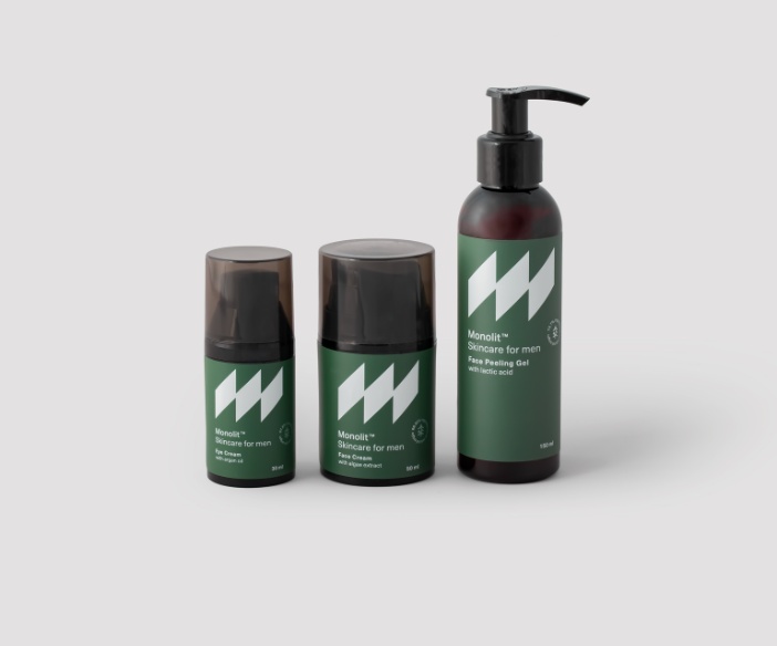 Monolit eye cream, face cream and face wash gel set for men ️ Nutridome.de