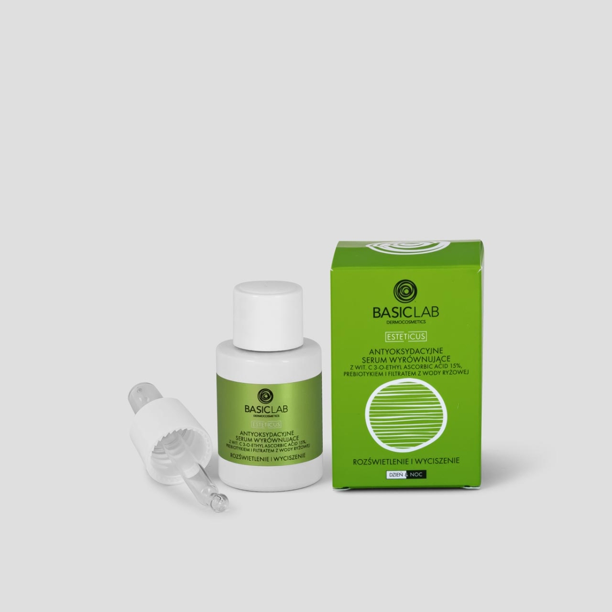 Antyoksydacyjne serum wyrównujące z wit. C 15 15 ml BasicLab BasicLab