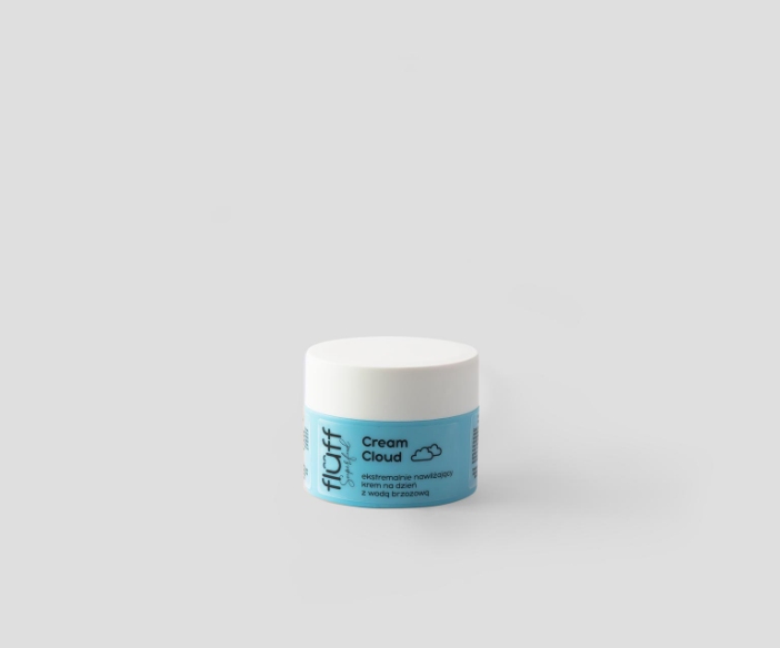 Fluff Aqua Bomb face cream with birch water and rice protein for